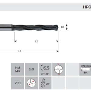 PUNTA IN MD 5xD CON FORI D 6,70  L 91/53