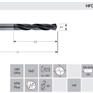 PUNTA IN MD PLUS 5xD CON FORI D 9,20  L 103/61