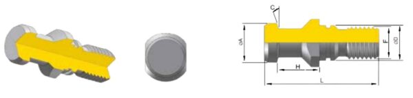 CODOLO M16 DIN69872/A SENZA FORO