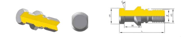 CODOLO M12 ISO7388/2-A SENZA FORO