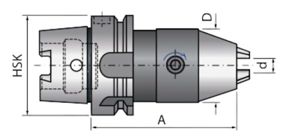 MANDRINO AUTOSERRANTE HSK63A H106 HD16