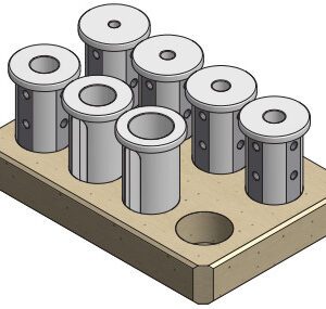 SET DI BUSSOLE DI RIDUZIONE SU BASE DI LEGNO