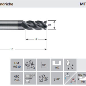 FRESA MD Z4 CIL.  ATT. WELDON D 5,00 L 57/13