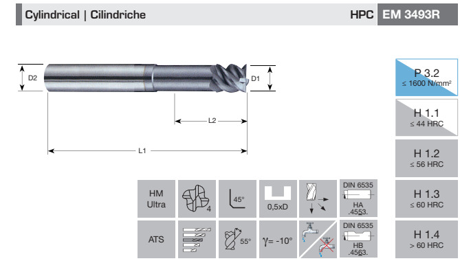 FRESA MD PLUS Z4 CIL. ATT. CILIND. D 8,00 L 63/9/26
