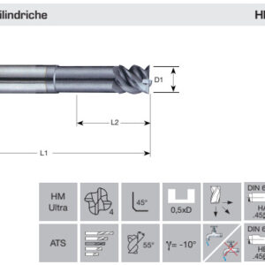 FRESA MD PLUS Z4 CIL.  ATT. CILIND. D 10,00 L 72/11/31