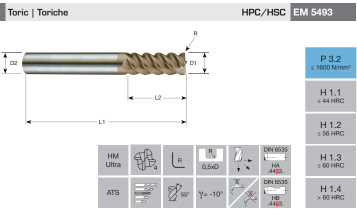 FRESA MD XH Z4 TO SF EM5493 D20,00 L100/38