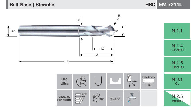 FRESA MD XN Z2 SFE EM7211L D12,00 L110/24