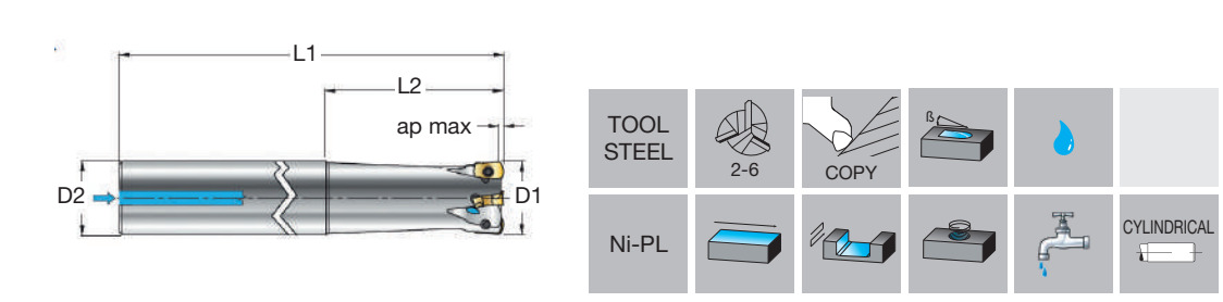 CORPO FRESA PORTA INSERTI LNMT D 32,00